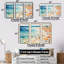 Beach Day Umbrella Parade V - Coastal Beach Sand, art mural-636982172-636982175