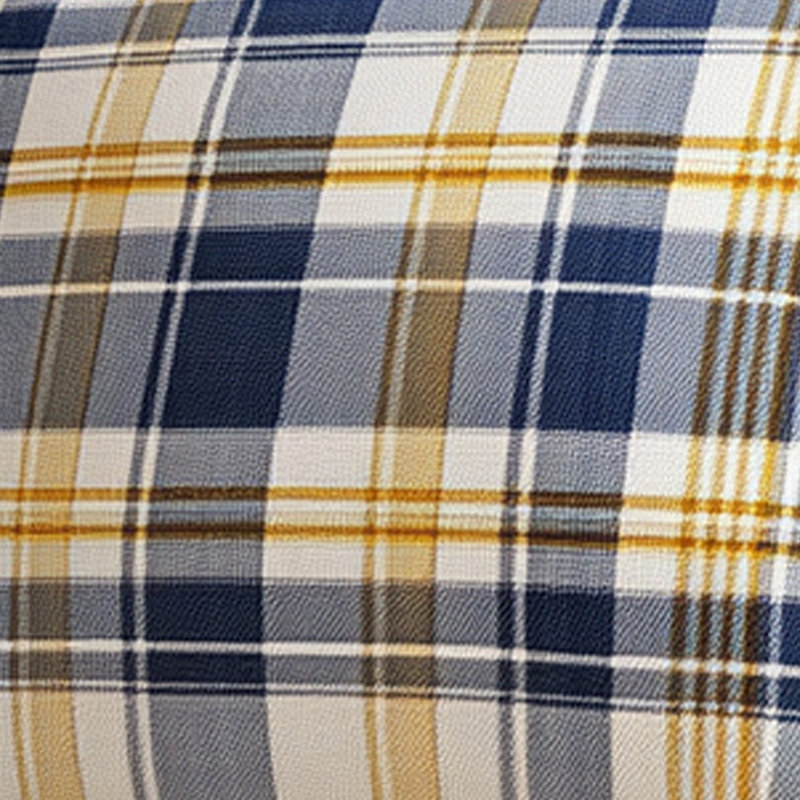 Coussin symétrique bleu et jaune