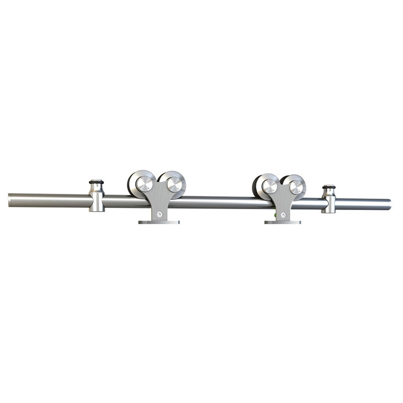 Solid Steel Sliding Barn Door Hardware Kit, 80-inch