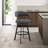 Dehn Modern Swivel Counter or Bar Height Barstool with Open Back and Footrest in Metal and Faux Leather-88365922-94331458-94331459