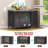 Large Foldable Dog Crate Furniture, Assembly-Free Dog Crate With Adjustable Bowls And Name Tag For Small, Medium, Large Dog-1055861817-1050930749