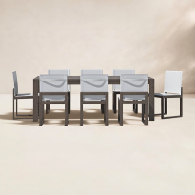 Joly 87" Eucalyptus Patio Dining Set