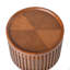 Table d'appoint ronde en bois 18,9 po, table de bout en treillis cylindrique, table basse avec effet de bois massif en grille, table d'appoint Boho avec rangement caché, pour le salon, la chambre à coucher, noyer