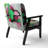 Mid-Century Accent Chair, Colorful Abstract Upholstered Armchair - Colorful Mid Century Abstract Fusion I-122510969-112840670