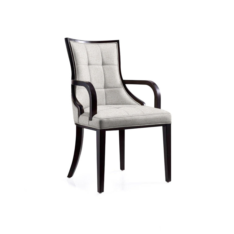 Upholstered Solid Wood Arm chair