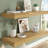 Oak-Colored Floating Wall-Mounted Shelves (2-Pack), With Concealed Brackets, Suitable For Various Spaces, Serving Both Decorative And Storage Purposes.-1139343116