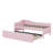 Twin-Size Upholstered L-Shaped Sofa Bed With An Elevating Trundle-1422531668