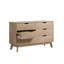 Commode horizontale en bois manufacturé à 6 tiroirs