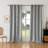 Leming 100% Polyester Burlap Blackout Curtains for Bedroom Grommets Curtains 2 Panels Set-719486195-719485965