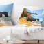 Coussin de plage large avec des eaux blanches-89812839-29366795