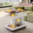 29.5"L Modern End Table With Lockable Swivel Wheels, Multifunctional Side Table With 360°Rotating Lift-Top, Industrial Accent Table With Storage Space For Living Room, White-583935042