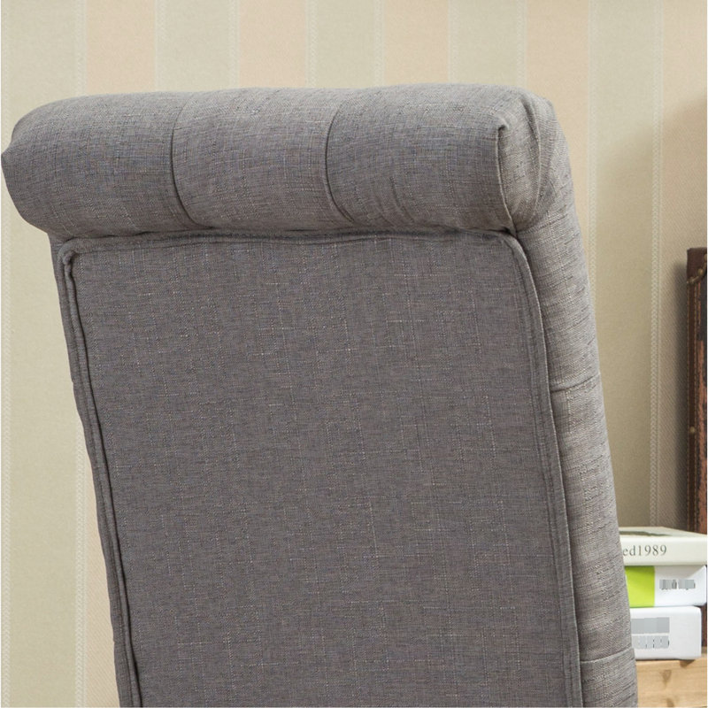 Chaise de salle à manger en bois massif 2 pièces Grey Habit, Gris