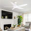 Ventilateur de plafond standard à DEL à 5 pales de 60 po avec télécommande et ensemble d'éclairage Dainius inclus-1476130425