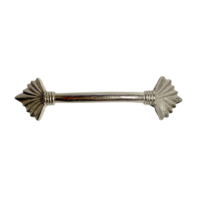 Set of Six Silver Metal Drawer Pull Knobs