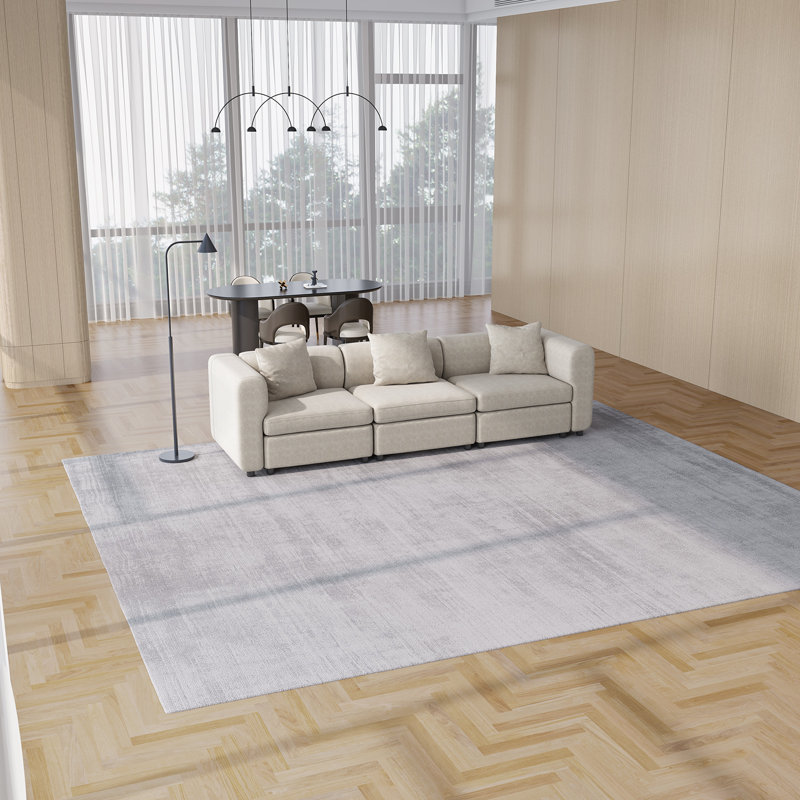 Canapé modulaire en velours 3 places Sadettin, H 28,14 po x l 33,85 po x P 115,74 po