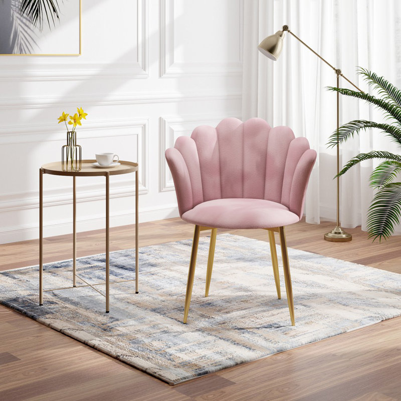 Tisa Upholstered Side Chair, Pink
