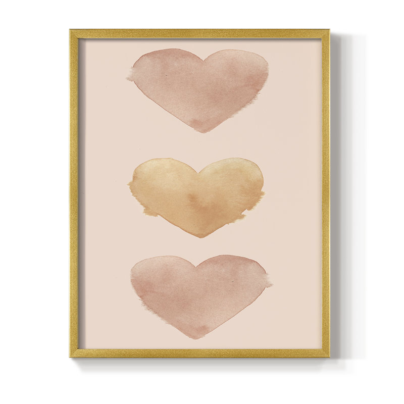 Collection Modern Romance, reproduction encadrée B - bois massif, Or, H 14 po x l 11 po