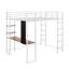 Un lit mezzanine en métal équipé de deux tablettes et d'un bureau pour plus de rangement et de fonctionnalité-1359770891-1359770890