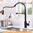 Touchless Automatic Kitchen Faucet - Smart, Hands , Black, Ceramic Filler, Brass, Model Smart Touchless, Stylish Look-184687883