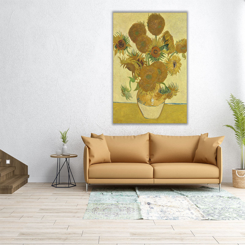 Tournesols, 1888 - reproduction d'art sur toile, H 30 po x l 20 po