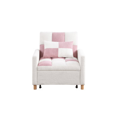 Convertible Sleeper Sofa Chair Pull Out Couch Small Couch Small Sofa With a Pillow