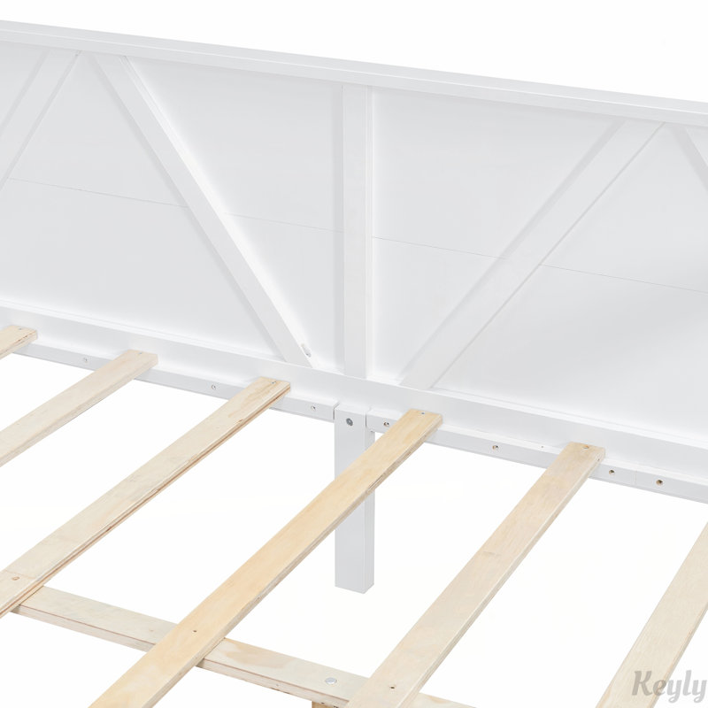 Lit de jour en bois, Lit double, Blanc