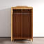 Armoire traditionnelle en bois massif à 2 portes avec tringle et tablettes Hedda-132482526
