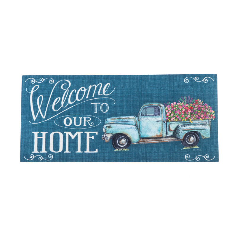 Cadmoin Sassafras Welcome Mat and Frame Set of 5 with All Season Inserts and 1 Rubber Frame