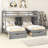 Gleaton Twin 3 Drawer Triple Bunk Bed with Shelves by Harriet Bee