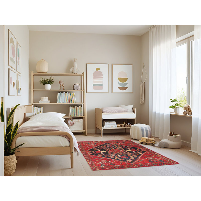 Oriental Indoor Rug, Rectangle 4' x 6'