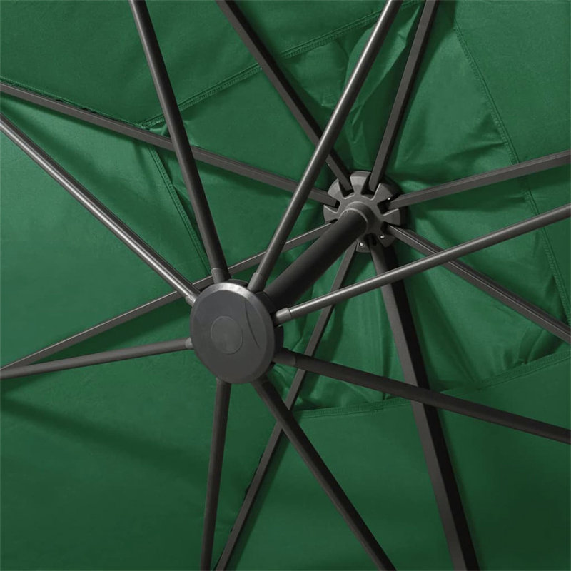 Lucca 300cm Lighted Cantilever Parasol, Green
