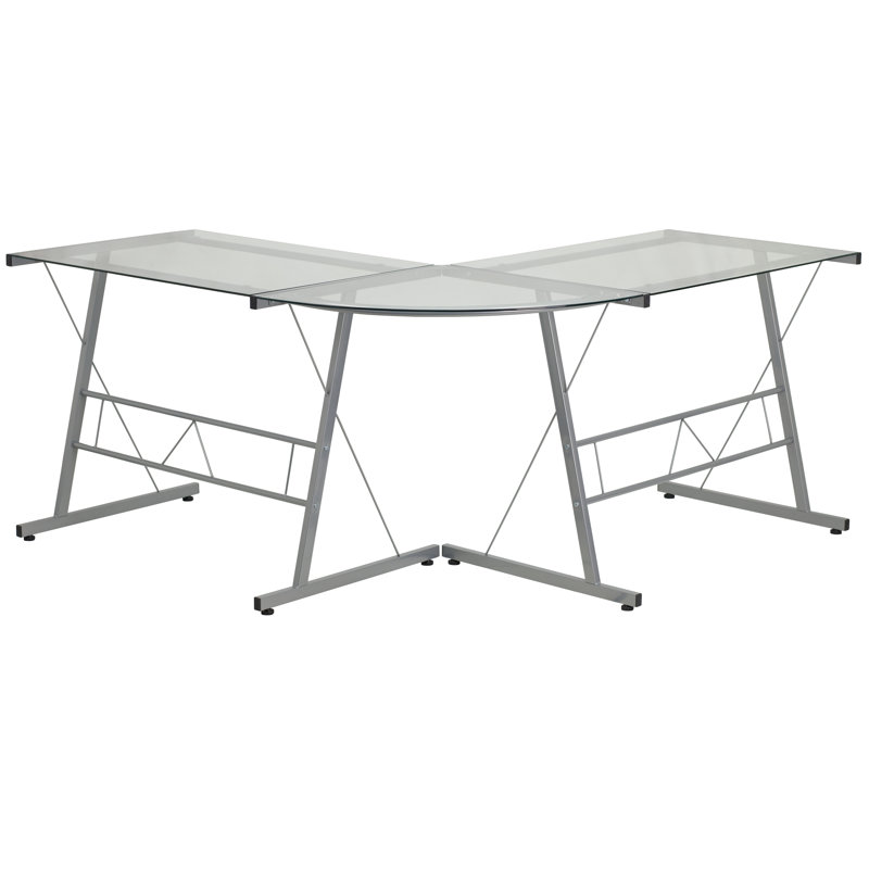 Space Saving L-Shaped Computer Corner Gaming Desk, White