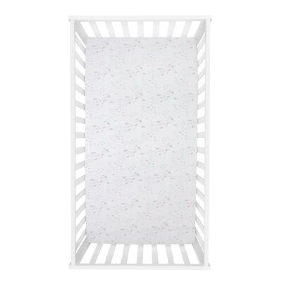 Khan Pink, White, Grey 2 - Piece Standard Crib Sheet Set
