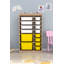 Armoire polyvalente moderne | 100% panneau de particules enduit de mélamine, épaisseur: 0,7 pouce | Comprend de nombreuses tablettes, des pieds en plastique et une conception murale | Parfait pour le bureau à domicile, le salon ou les solutions de rang-928455653-928455657