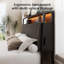 Très grande base de lit tapissier très grand avec tiroirs de rangement sous le lit, lumière DEL et multiprise noir-506975749-506975751
