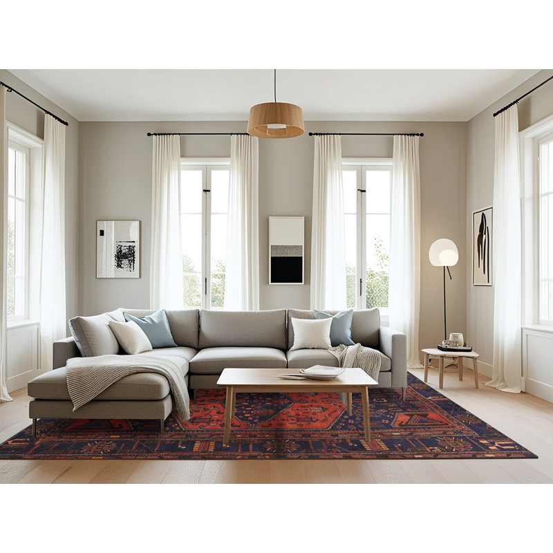 Tapis jaune clair/marron/noir Ballweg, Rectangle 8 pi x 12 pi