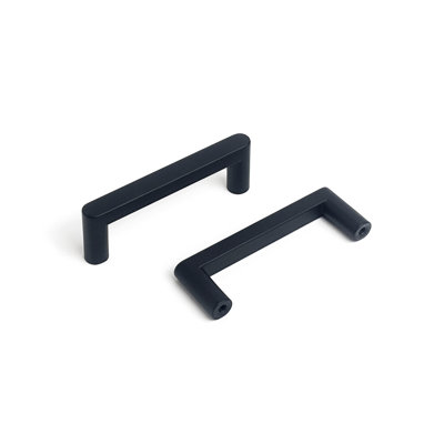 Heritage Designs Bristol Handle Pull - 3" Center to Center Cabinet Pull Matte Black - Contemporary Hardware for Drawers & Cabinets