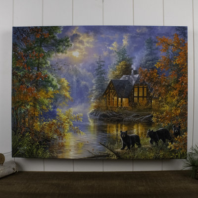 October Moonrise 18x24 Fully Illuminated LED Wall Art