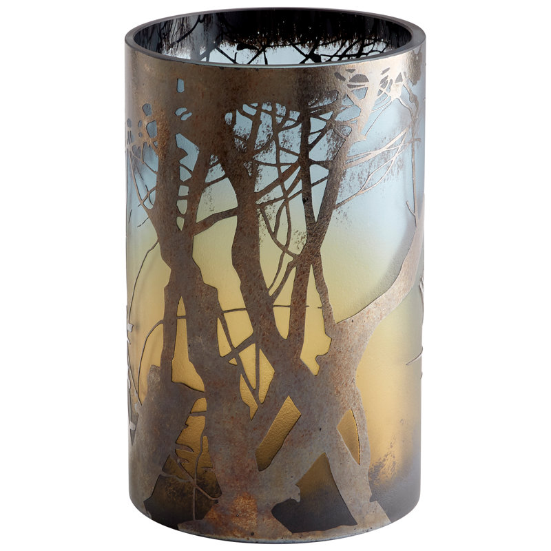 Miombo Handmade Glass Table Vase, 9" H x 6" W x 6" D