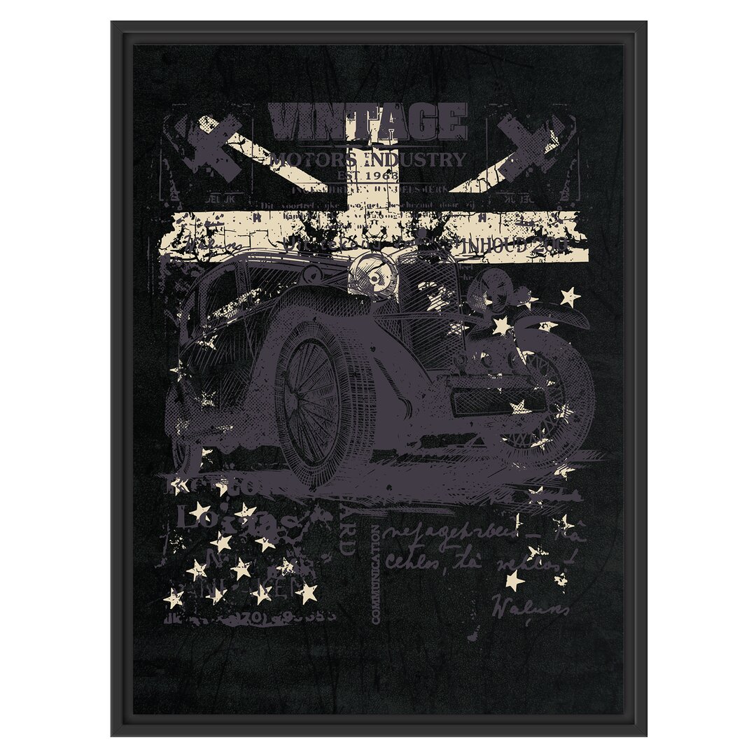 Gerahmtes Wandbild Vintage black