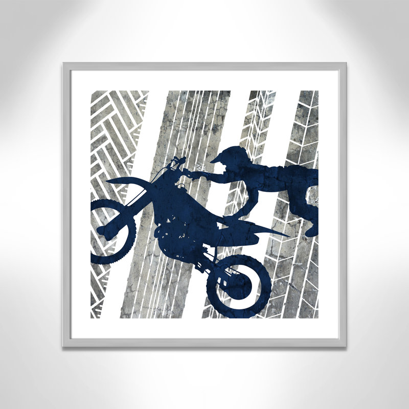 «Motorcross Motocross 2», art encadré, H 27,5 po x l 27,5 po x P 1,18 po, Cadre argenté
