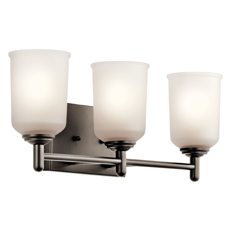 Éclairage pour salle de bain 3 lumières Hopedale, Bronze vieilli