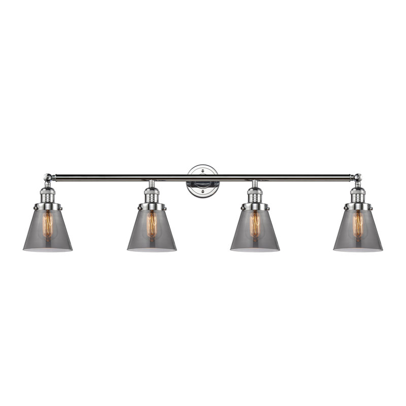 Shauna 4 - Light Vanity Light, LED, Plated Smoke, Polished Chrome