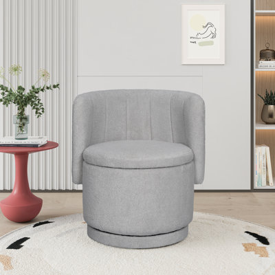 Fauteuil pivotant à 360 degrés avec espace de rangement, convenant à la chambre à coucher et au salon