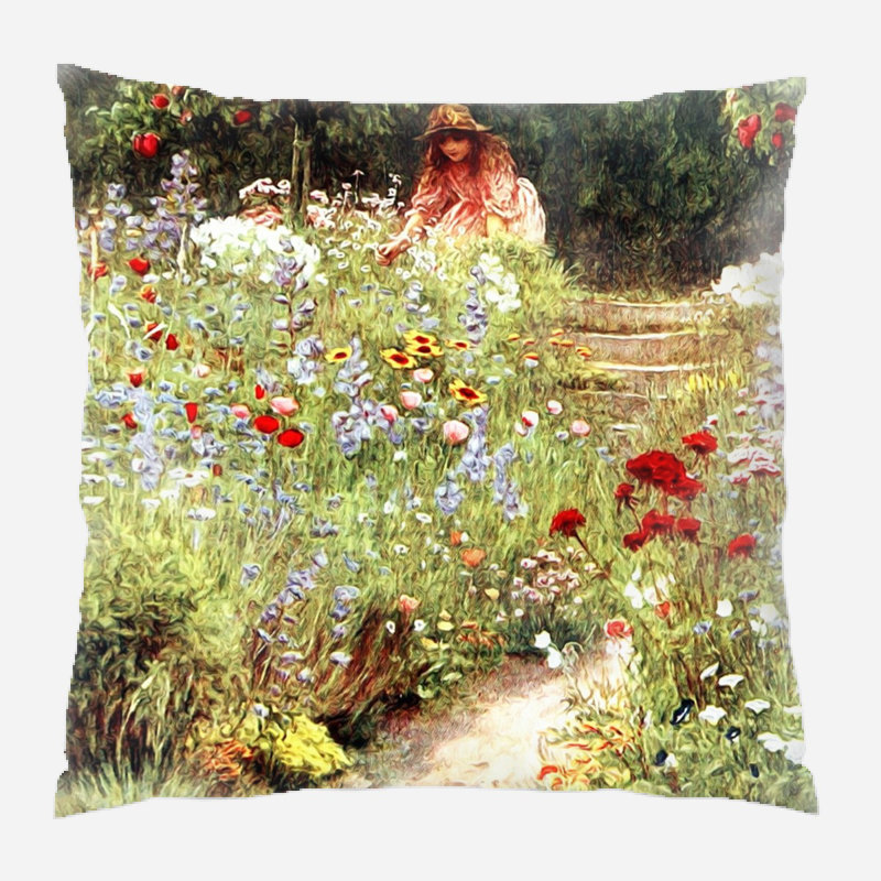 Reversible Throw Pillow, Microsuede, Indoor