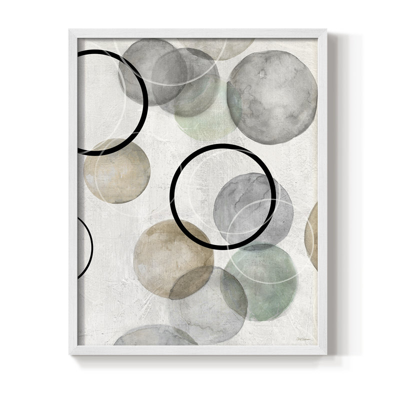 Bubbles I Framed Print - Solid Wood, 11" H x 9" W, White