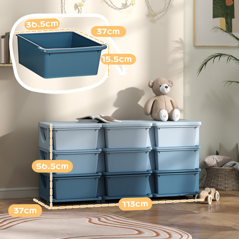Zoomie Kids Toy Box, Blue