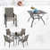 Basima 4 - Person Metal Patio Dining Set with Square Table
