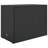 vidaXL Garden Storage Cabinet, Outdoor Tool Chest, Black Poly Rattan with Solid Acacia Wood Door Knobs, Powder-Coated Steel Frame, 39.4"x21.9"x31.5"-88344697