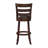 Comfortable 360-degree Swivel Bar Chair, Dark Cherry Finish, Solid Wood Base, Footrest, 250lbs Load Capacity Chair With Wood, Turn, Weight